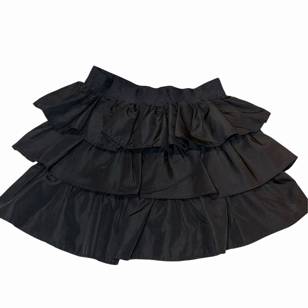 Ralph Lauren Toddler Girls Black Tiered Ruffle Skirt 4T Party Holiday READ